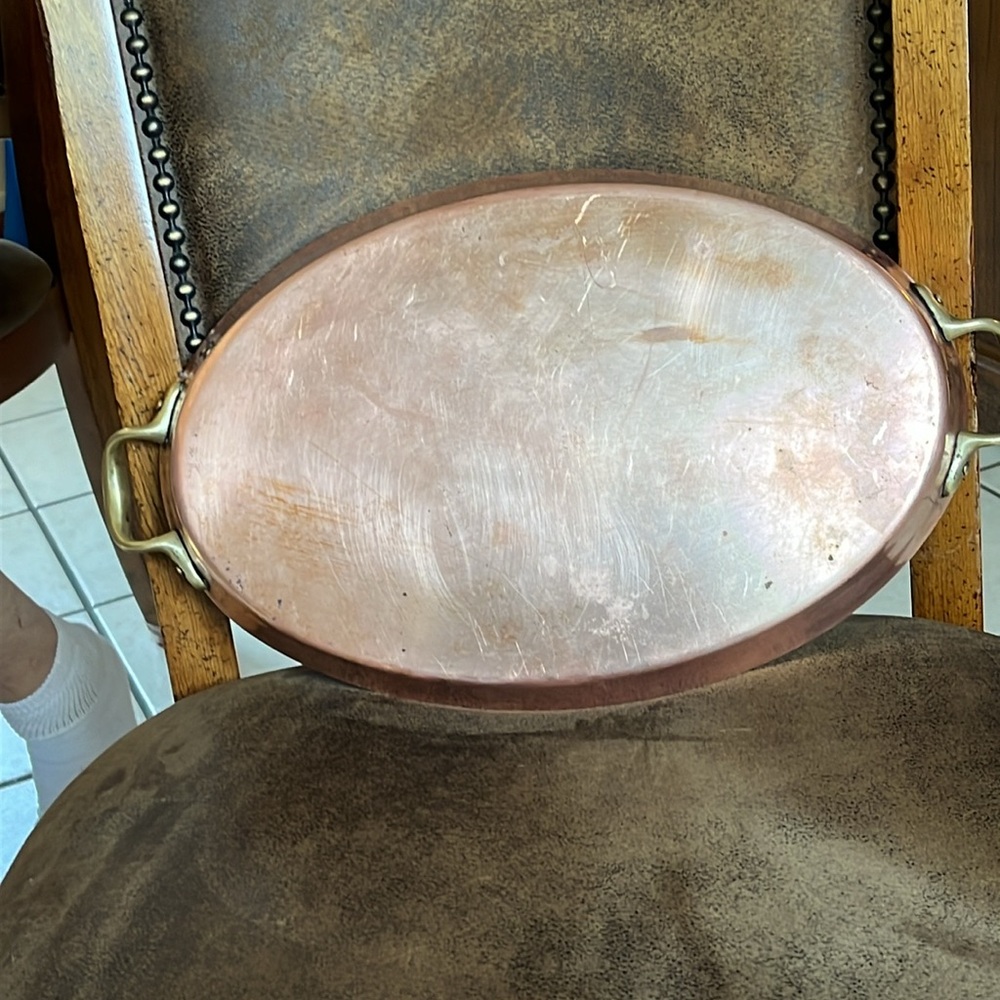 Vintage Italian Copper Oval Fish Pan - Picture 3 of 16